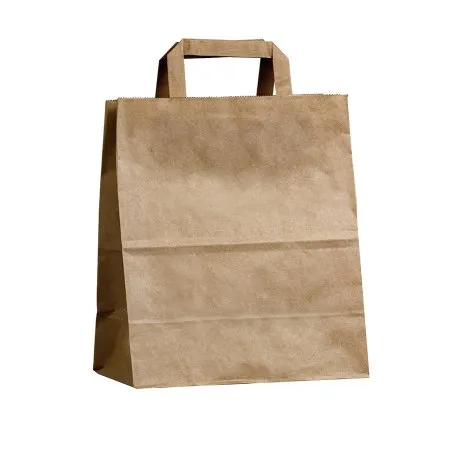 Крафт-пакет с плоскими ручками 35×15×45 см, 70 г/м², бурый