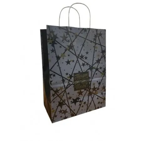 Подарочный крафт-пакет 35×26×15 см, с рисунком «Подарок»