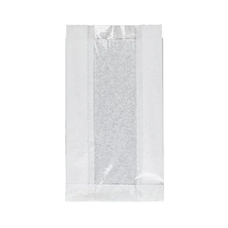 Крафт-пакет с V-образным дном и с окном 6 см, 14×25, 40 г/м², белый