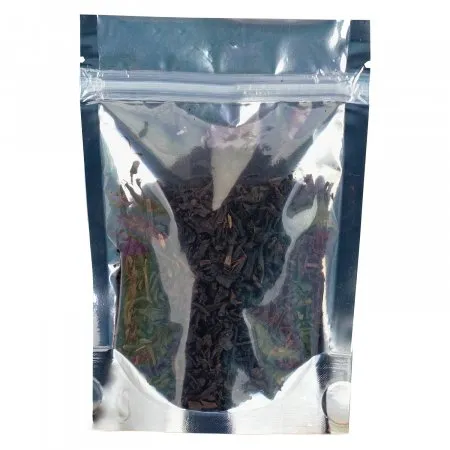 Пакет Дой-Пак 10,5×15см, с прозрачной стенкой, серебристый