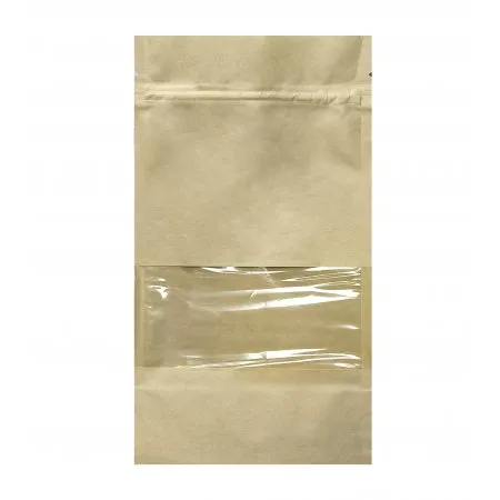 Крафт-пакет Дой-Пак 10,5×18,5 см, с окном 4 см, бурый