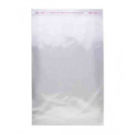 Пакет БОПП 20×30 см, 25мкм, с клапаном и скотчем (Перфорированный шов)